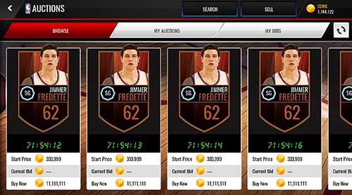 NBA Live Mobile Auction House Speculation Guide